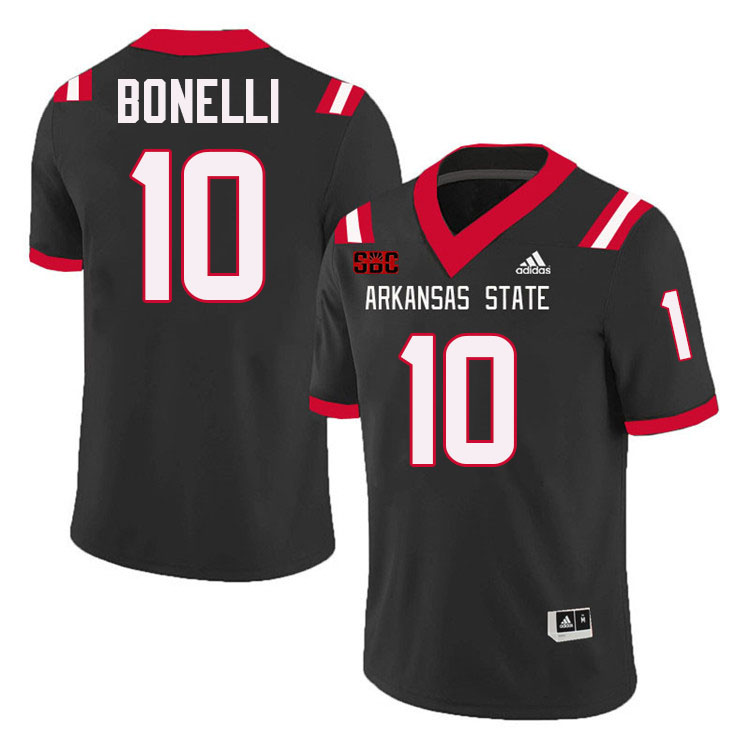 Jaylen Bonelli Arkansas State Jersey,Arkansas State Red Wolves Football Uniforms,Jersey-Black Jaylen Bonelli Arkansas State Jersey,Arkansas State Red Wolves Football Uniforms,Jersey-Black